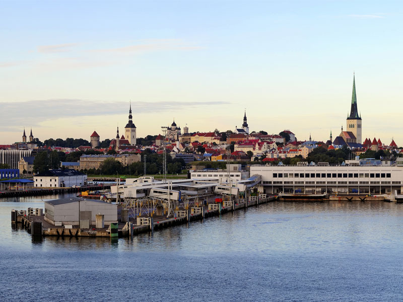 Tallinn harbor at dawn
